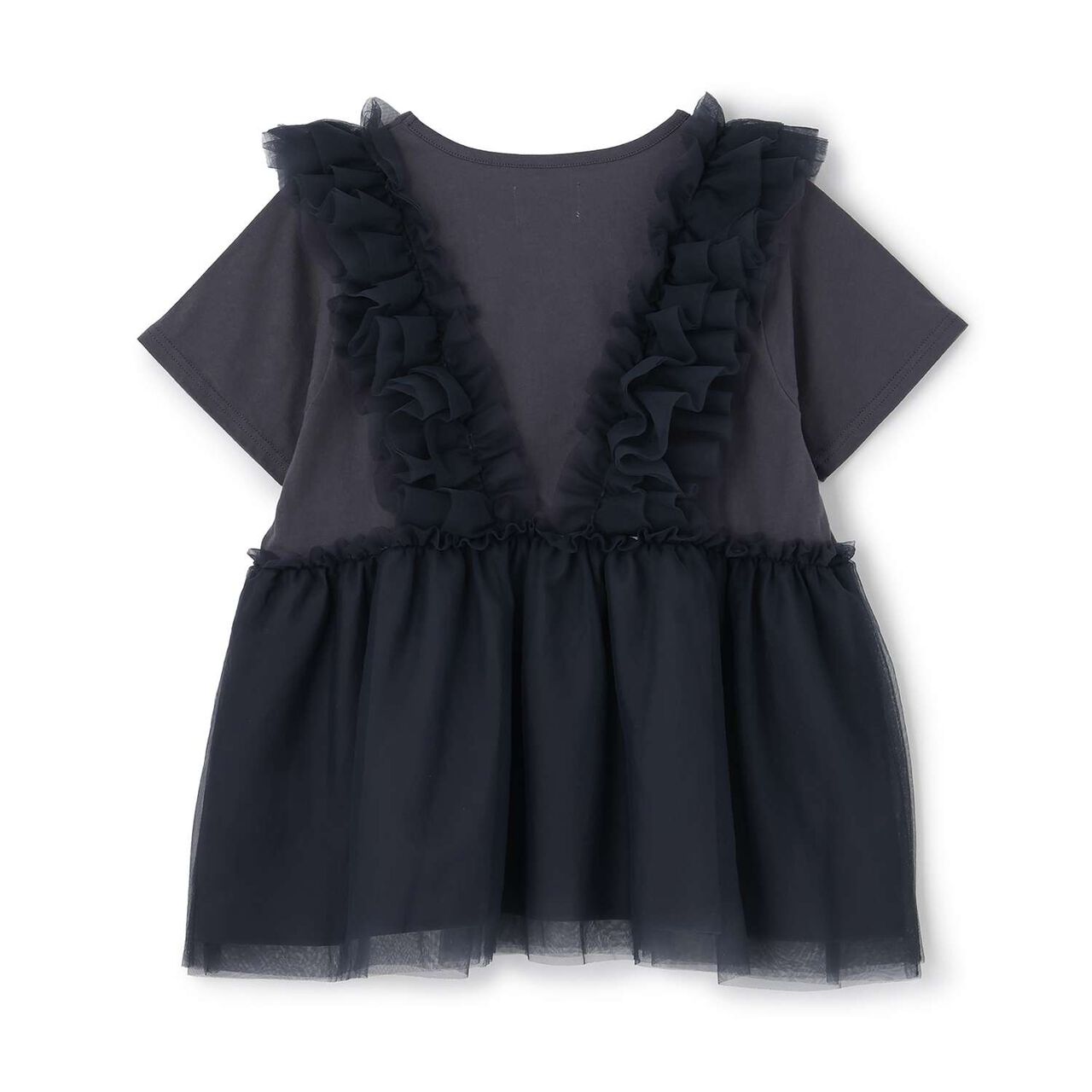 Parent-Child Matching Tulle Frill Tunic,Navy, large image number 1