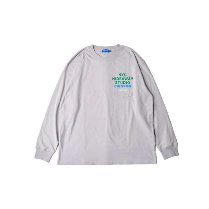 Pocket Logo Print Long-Sleeve T-Shirt,Light gray, medium image number 8
