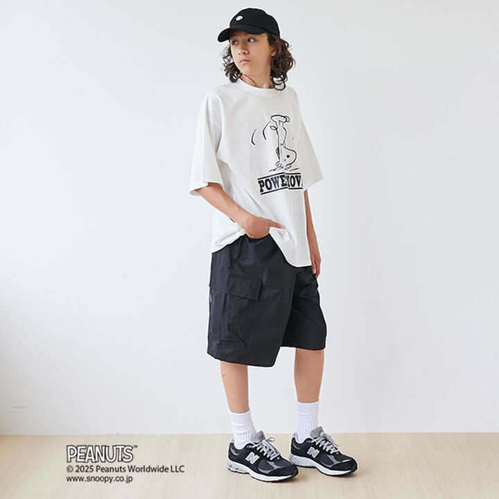 [GLSW.] [PEANUTS] Snoopy Power Move Front Print T-Shirt,White, medium image number 2