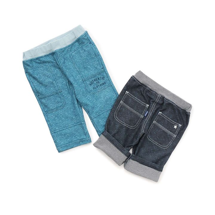 Dry Mesh Denim Print Pants,Blue, medium image number 10