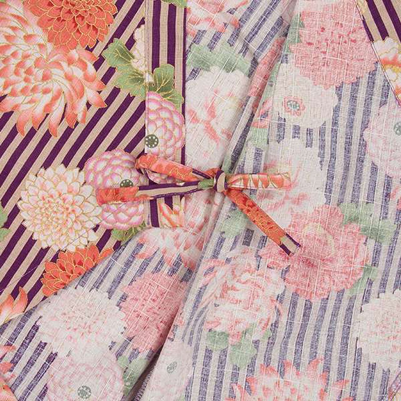 Jinbei All-in-One (Chrysanthemum Peony) [Made in Japan],Purple, large image number 7