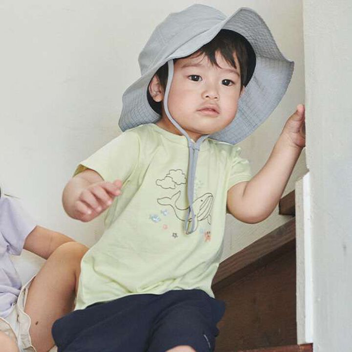 [Link] Quick-Dry Embroidery Half T-Shirt (Kids),Cream, medium image number 22