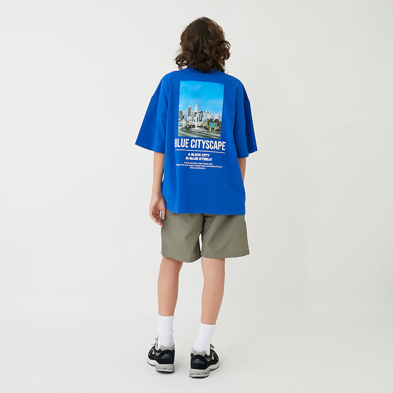 [Cool Touch] High Cool Cotton Back Photo Short Sleeve T-Shirt,Blue, large image number 11