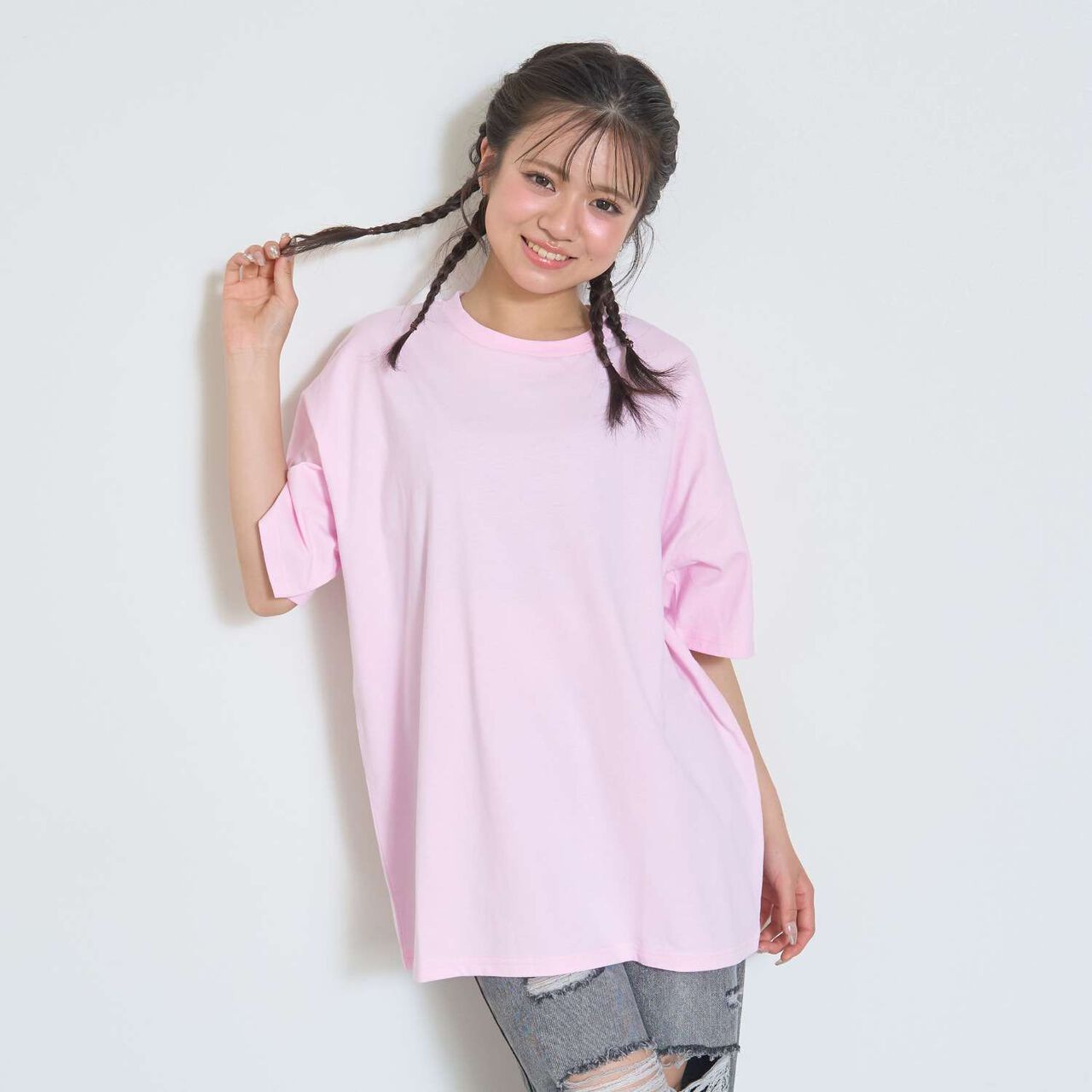[LTXC / 100% Cotton / GOOD PRICE] Custom Decor Loose Half Sleeve T-Shirt,Black, large image number 12