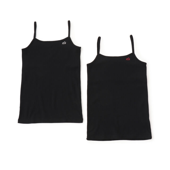 2-Piece Double Layer Camisole Set,Black, medium image number 0