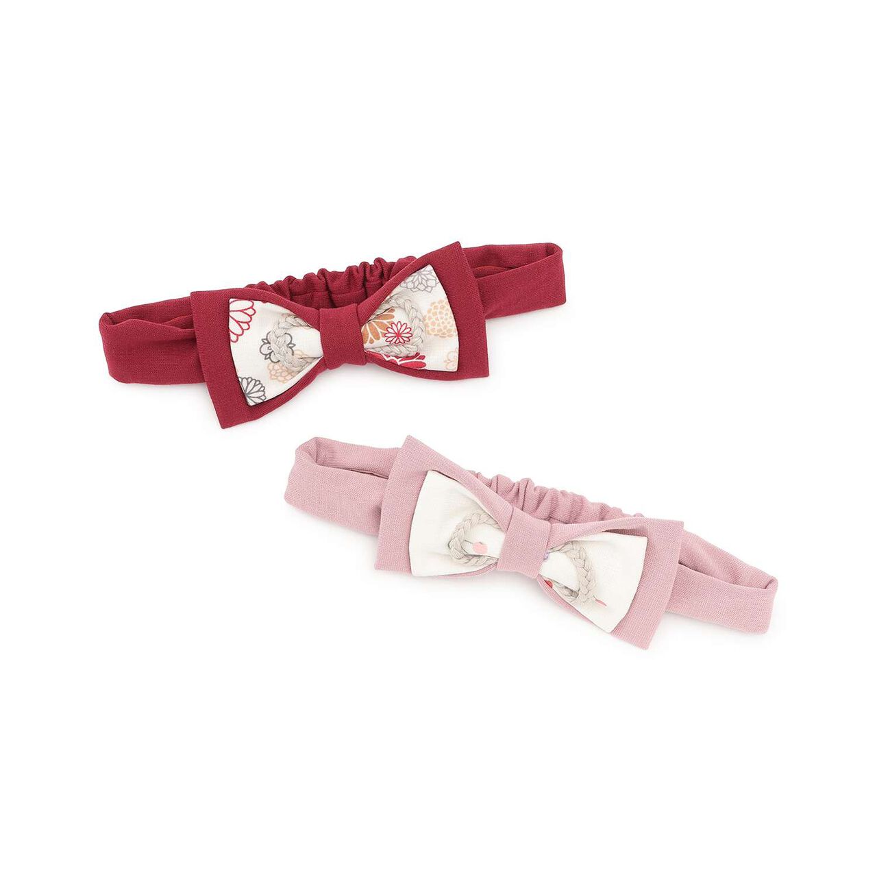 Japanese Style Ribbon Headband,Red, large image number 5