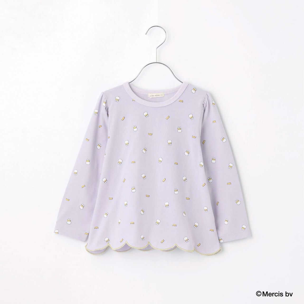 [Miffy] All-Over Pattern Scalloped Hem A-Line T-Shirt,Lavender, large image number 2
