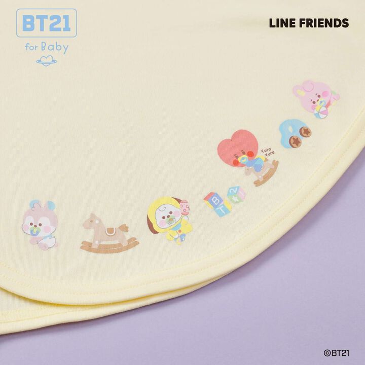 [BT21] Print & Embroidery Cape,Sax blue, medium image number 3