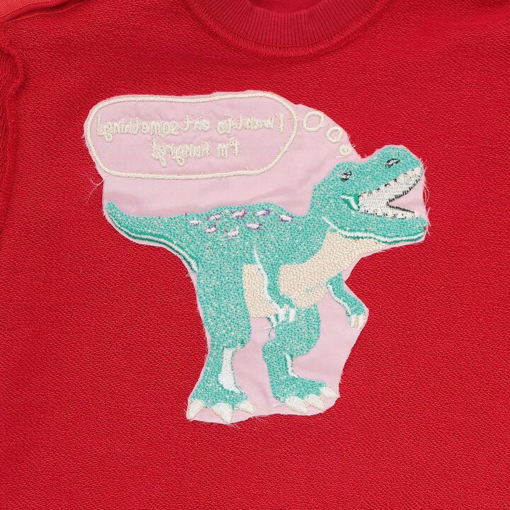 [Restock] Dinosaur Sagara Sweatshirt,Red, medium image number 4