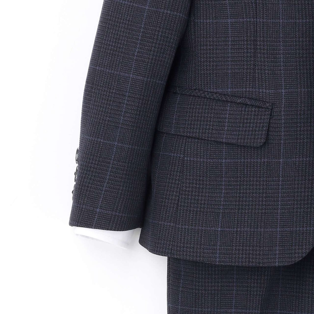 [Formal] Checkered Jacket & Half Pants Set,Light khaki, large image number 14