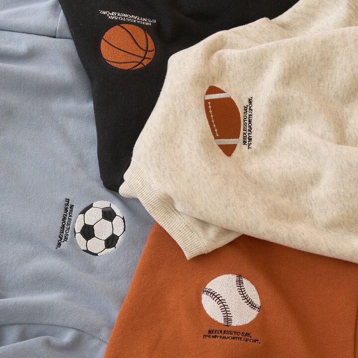 Goodbye Pills Fleece Sports Motif Assortment Sweatshirt,Blue gray, medium image number 16