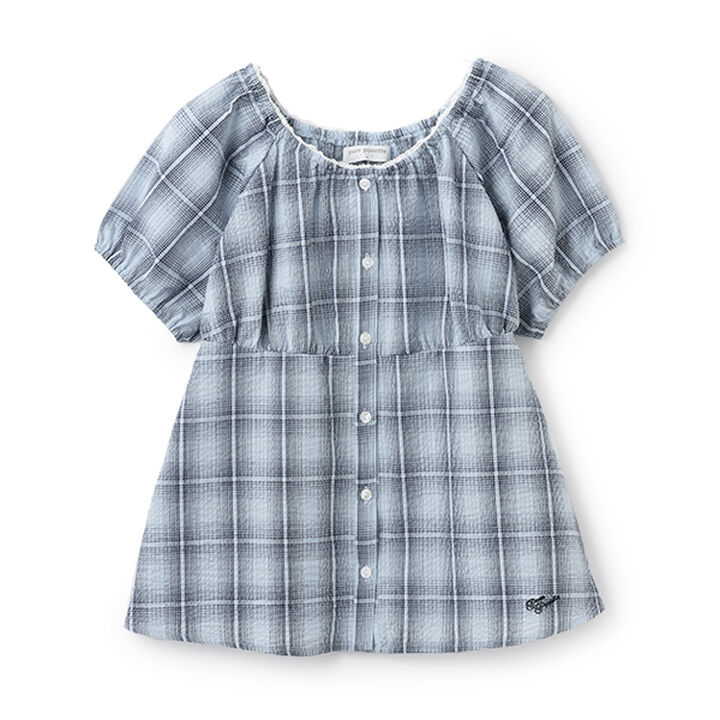 Shirred Blouse,Navy, medium image number 10