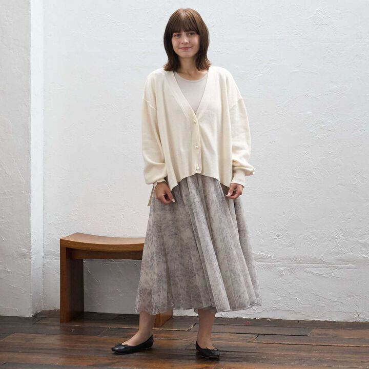 [Link] Pearl Button Knit Cardigan,Black, medium image number 4