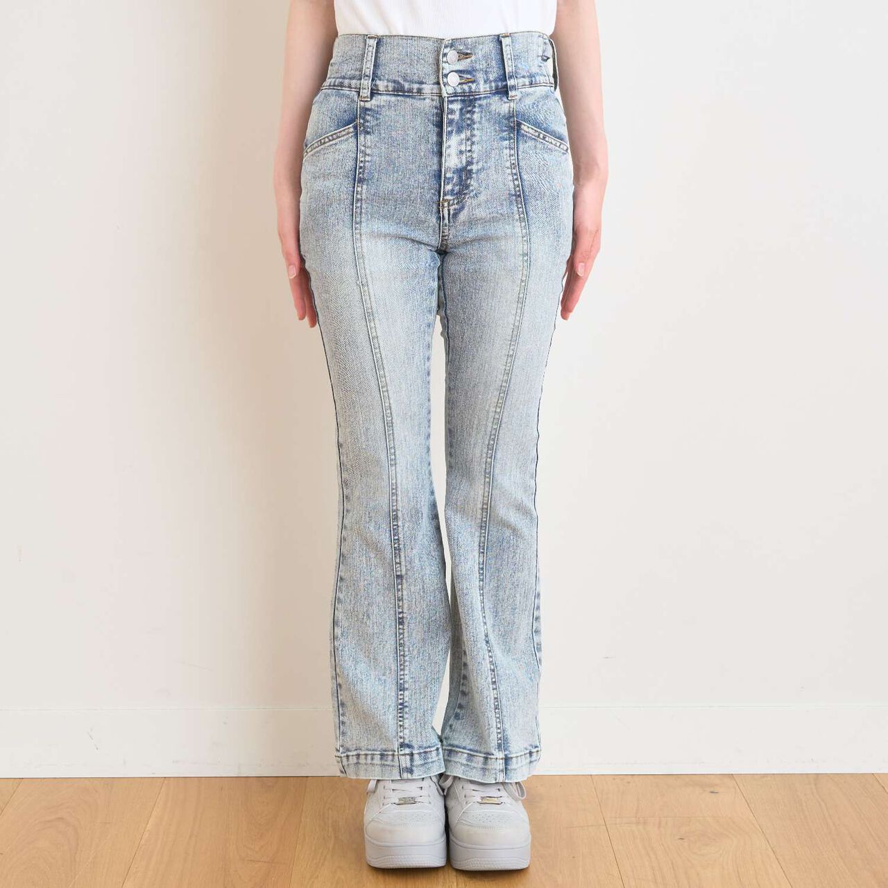 [Cool Touch] Style-Up Flare Denim Pants,Turquoise, large image number 11