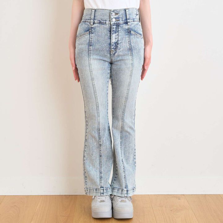 [Cool Touch] Style-Up Flare Denim Pants,Turquoise, medium image number 11