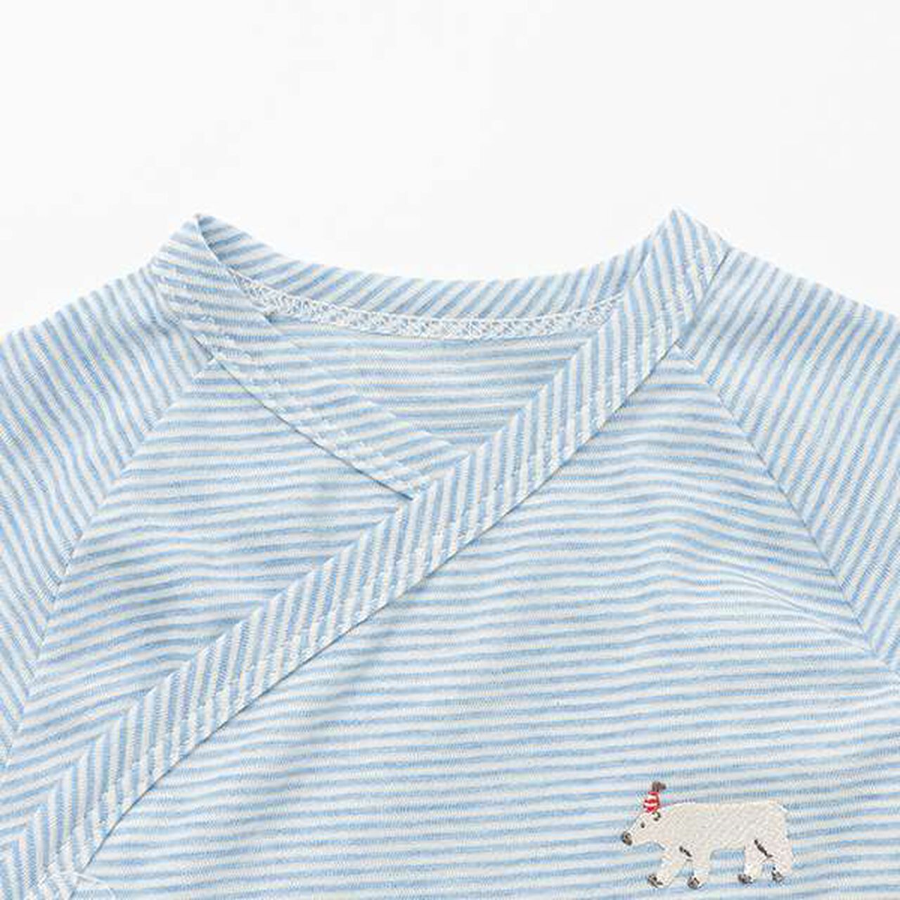 Polar Bear Stripe Newborn Wear,Blue, large image number 2