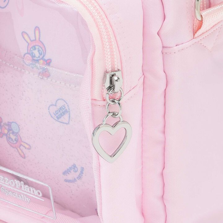 Berrie-chan Print Shoulder Bag with Bottle Holder,Pink, medium image number 4