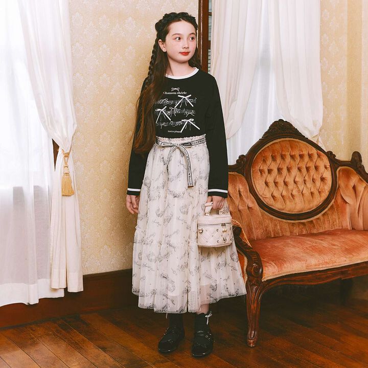 Frill Ribbon Socks,Black, medium image number 8