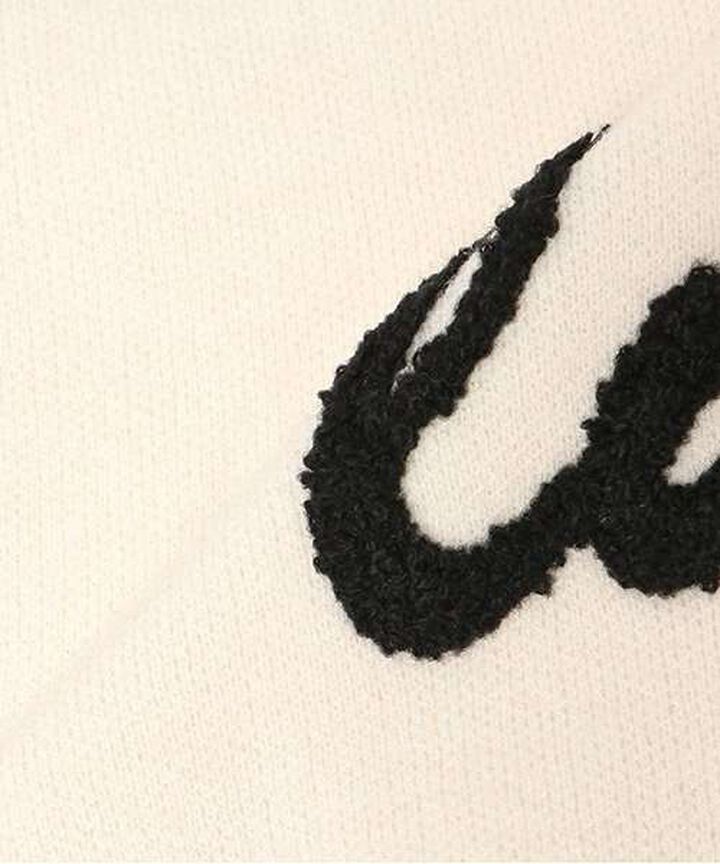 Embroidered Logo Knit Pullover,Ivory, medium image number 8