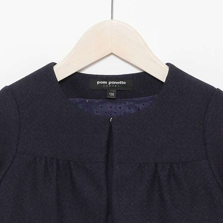 Kids Bolero Jacket + Jacquard Dress Set,Lavender, medium image number 13