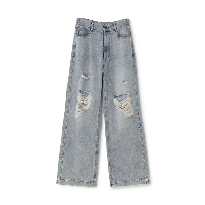 [LTXC/Cool Touch] Distressed Denim Wide Pants,Gray, medium image number 20
