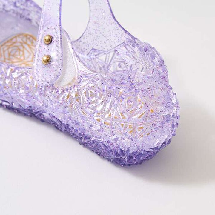 Clear Lame Rainbow One Strap Shoes,Pink, medium image number 2