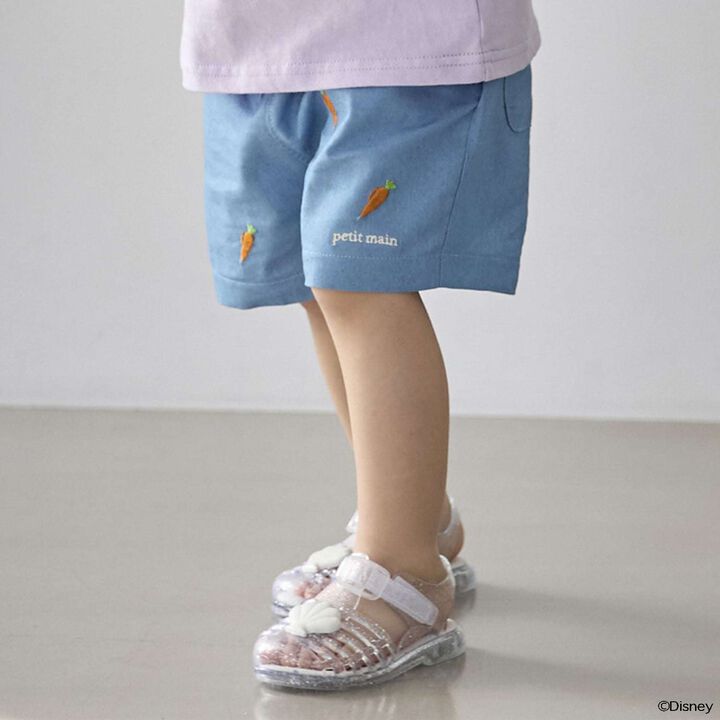 [Zootopia] Embroidered Half Pants,Sax blue, medium image number 2