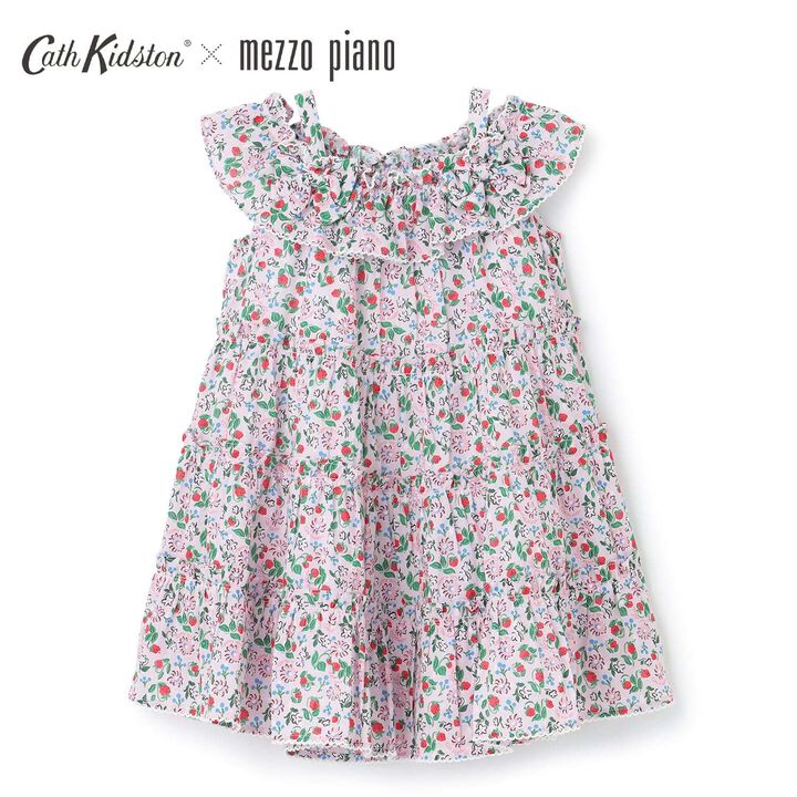 [Cath Kidston] Tiered One-Piece Dress,Dark red, medium image number 0