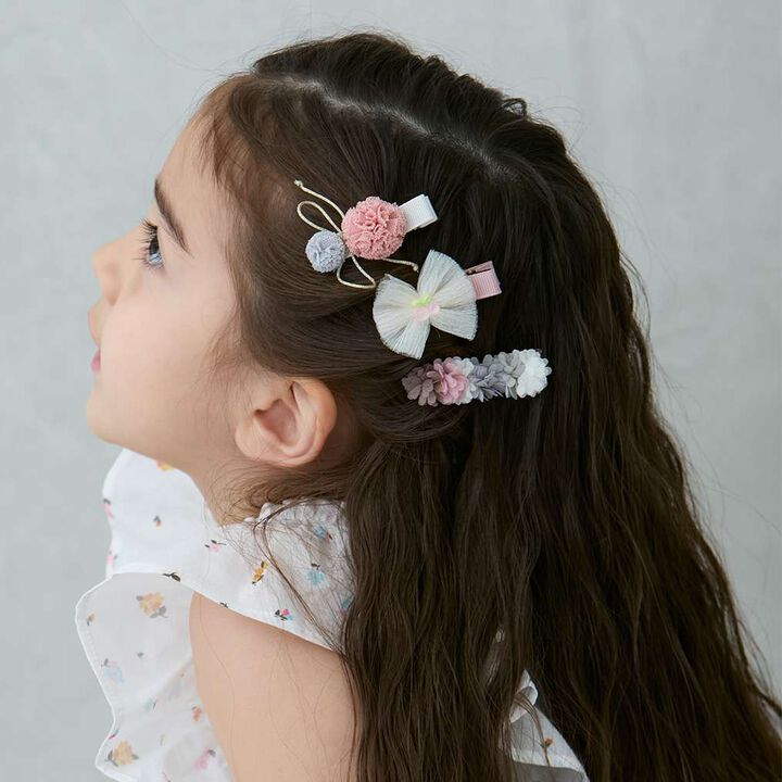 MIX Flower Hair Clip,Pink, medium image number 4