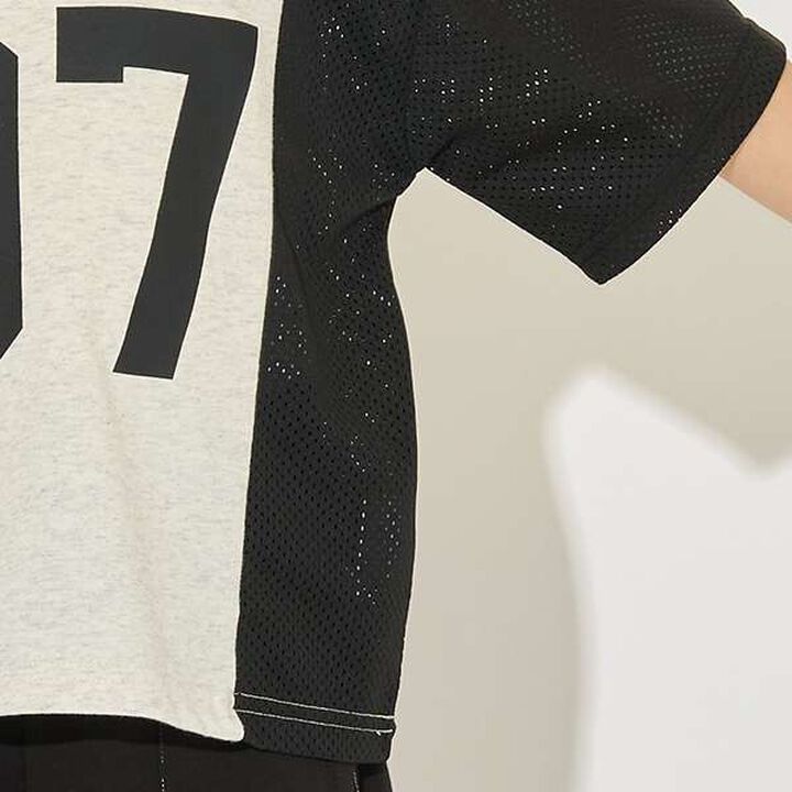 [Kaiteki Tenjiku] Bi-Color Big T-Shirt,Smoke white, medium image number 21