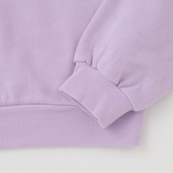 Shoulder Opening Fleece Pullover,Lavender, medium image number 3