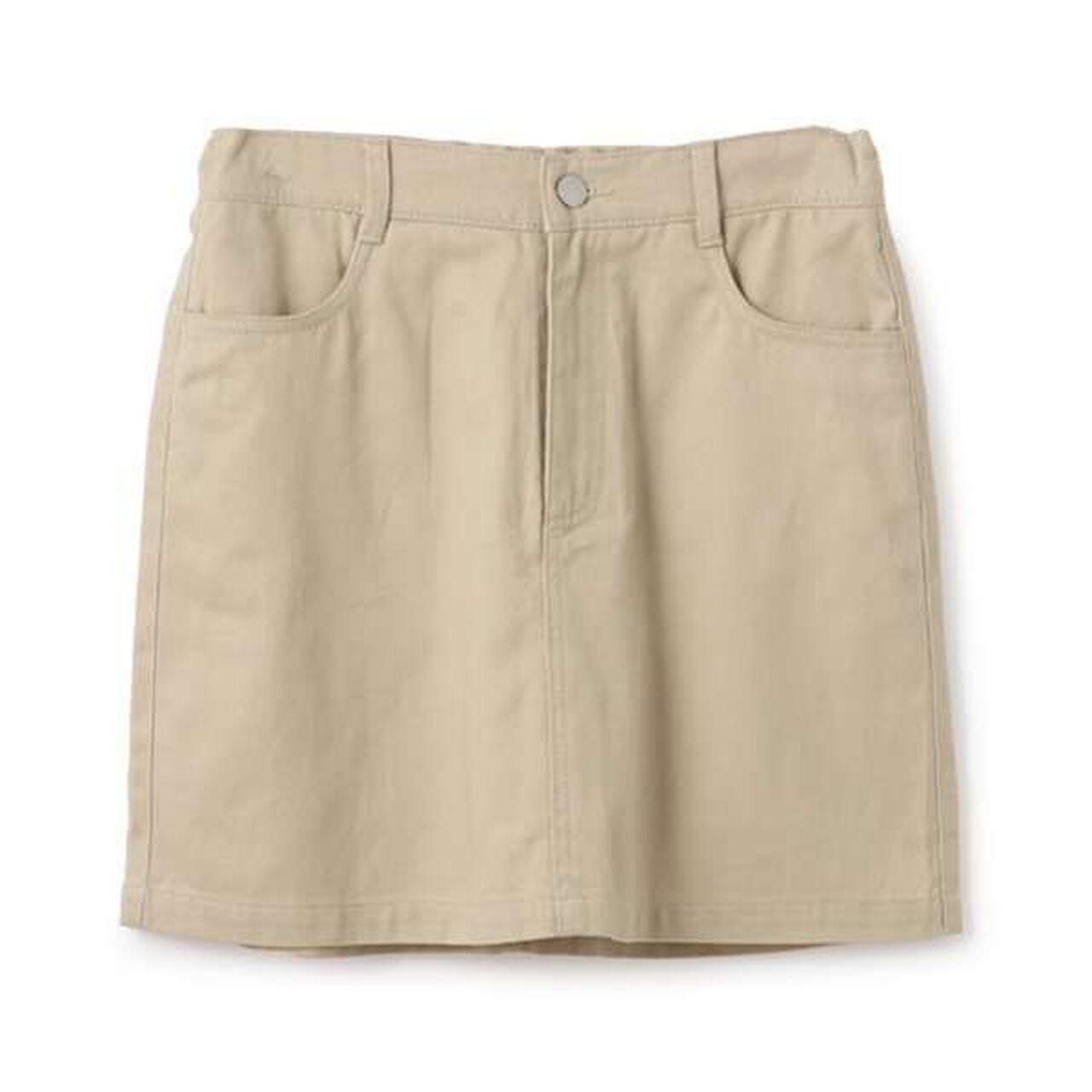 Denim Twill A-Line Skirt with Shorts,Navy, large image number 7