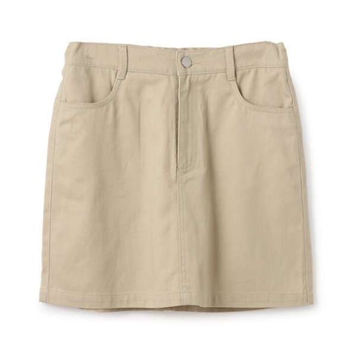 Denim Twill A-Line Skirt with Shorts,Navy, medium image number 7