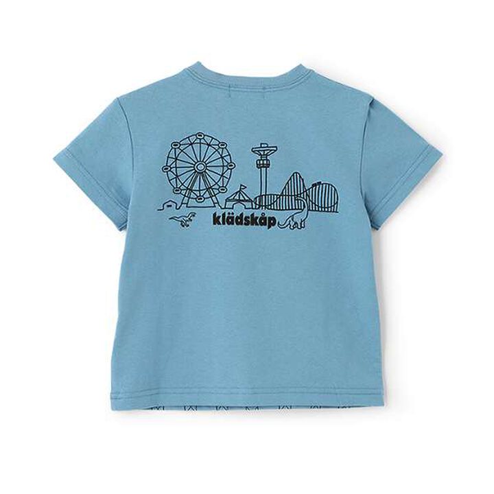 Dinosaur Roller Coaster Short Sleeve T-Shirt,Yellow, medium image number 1