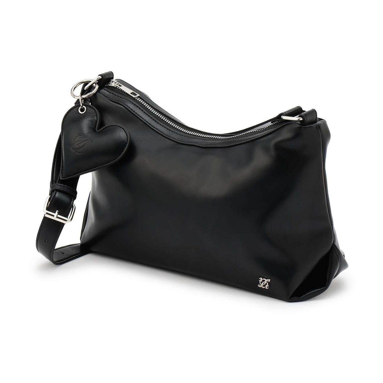 Heart Charm Shoulder Bag,Pink, large image number 5
