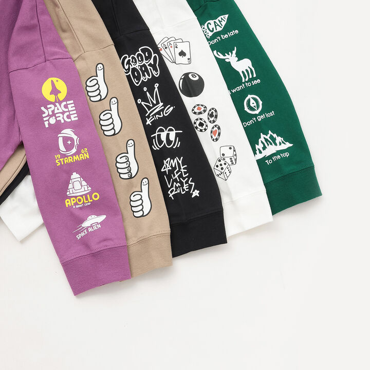 100% Cotton Assorted Sleeve Printed Long Sleeve T-Shirt,Cinnamon, medium image number 25