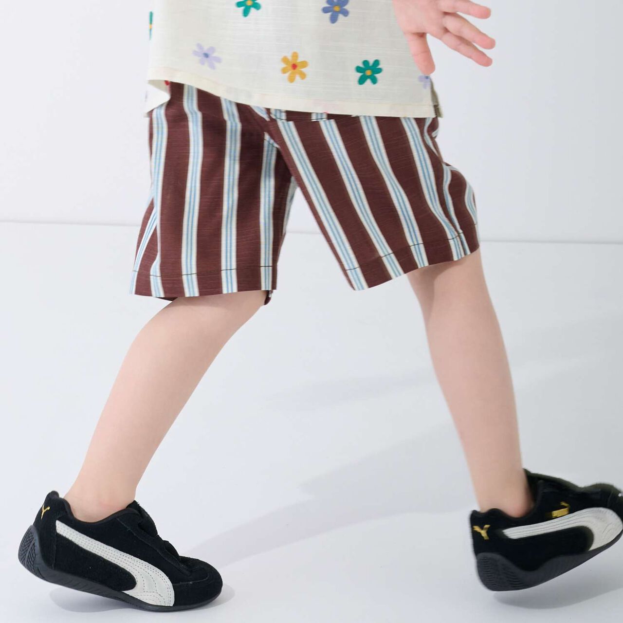 [Link] Cotton Rayon All-Over Pattern Half Shorts,Yellow, large image number 4
