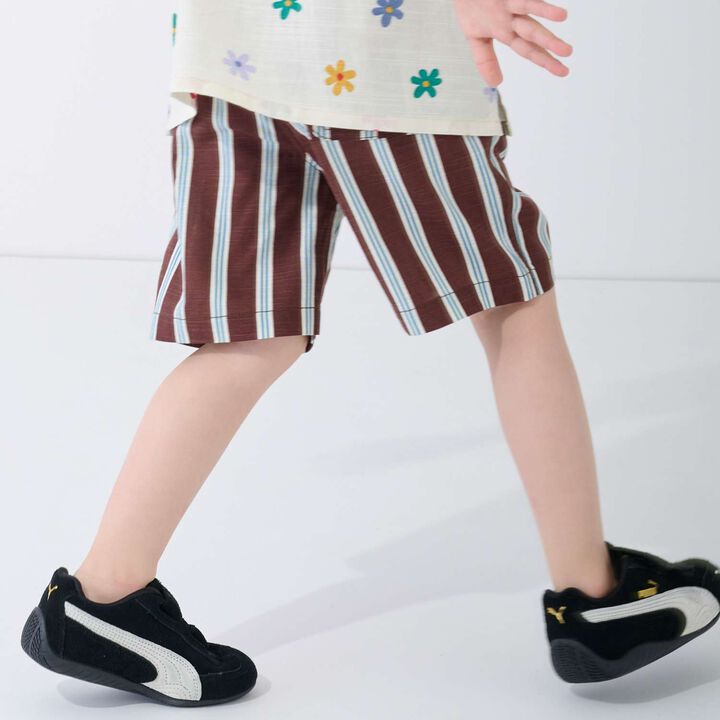 [Link] Cotton Rayon All-Over Pattern Half Shorts,Yellow, medium image number 4
