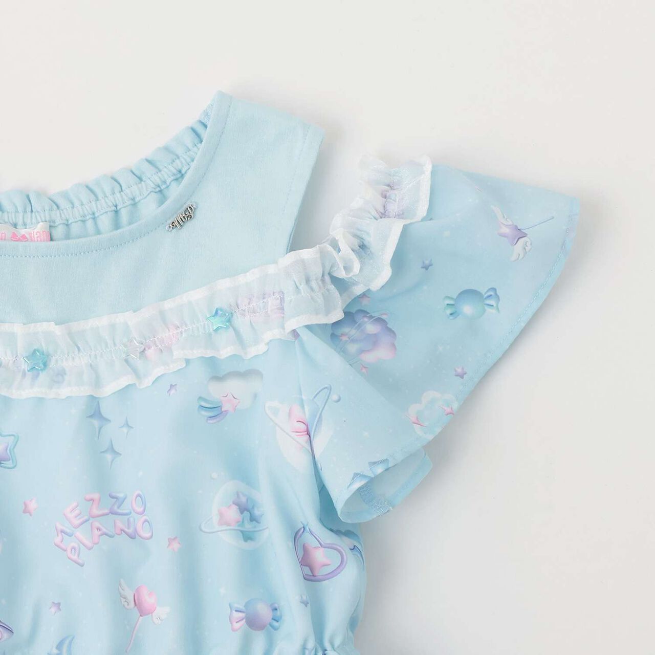 Planet Pattern Docking Dress,Mint, large image number 4