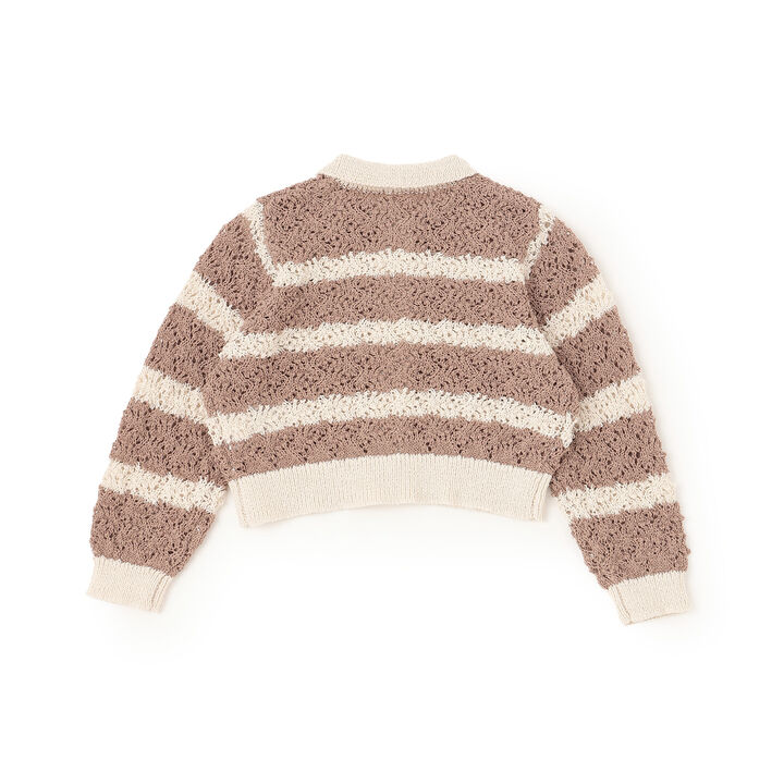 Collared Knit Cardigan,Mocha tea, medium image number 9