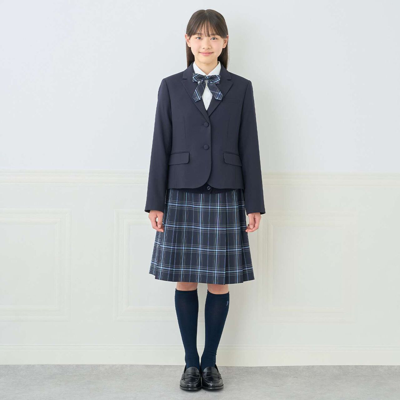 [Graduation Attire] Embroidered Logo Knee-High Socks,Deep red, large image number 18