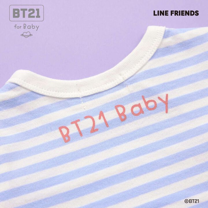 [BT21] Appliqu&eacute; Stripe Pattern Short Overall,Mint, medium image number 16