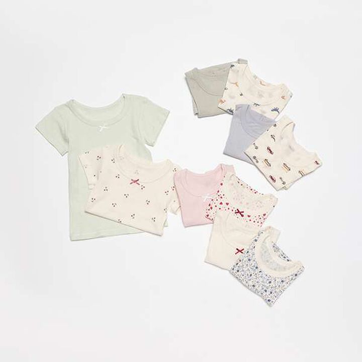 Organic Short Sleeve Undershirts 2-Pack,Pearl white, medium image number 2