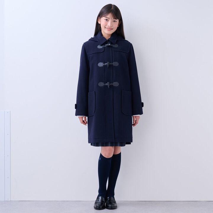 [Graduation Attire] Lightweight Quilted Lined Long Duffle Coat,Navy, medium image number 6