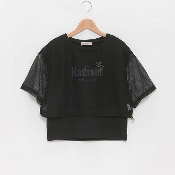 Mesh T-Shirt & T-Shirt Set,Black, medium image number 6