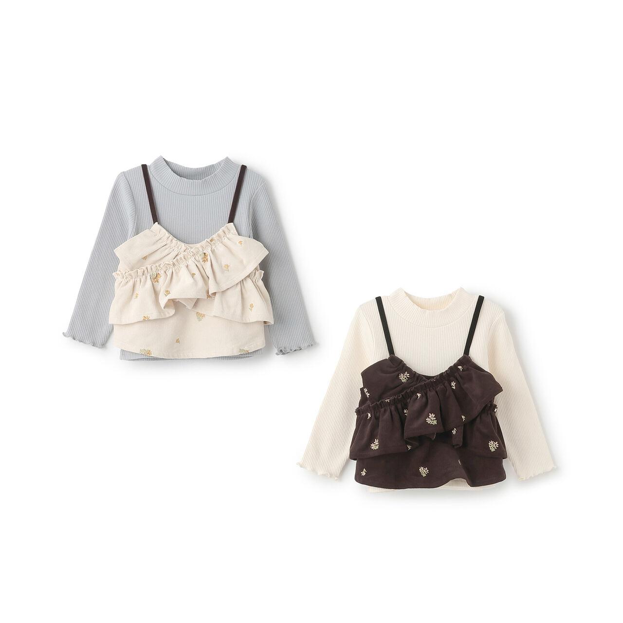 Link Embroidered Tunic with Inner Wear Set,Brown, large image number 10