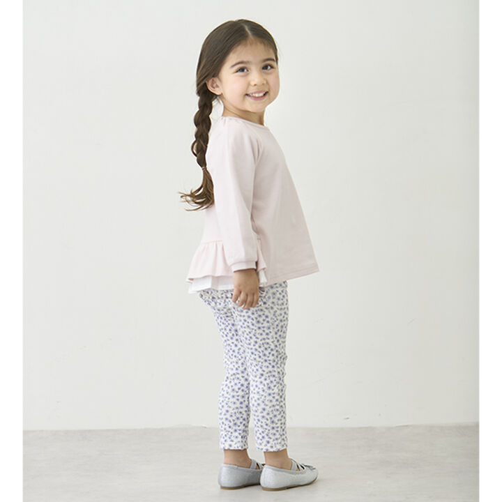 Back Frill Leggings,Pearl white, medium image number 1