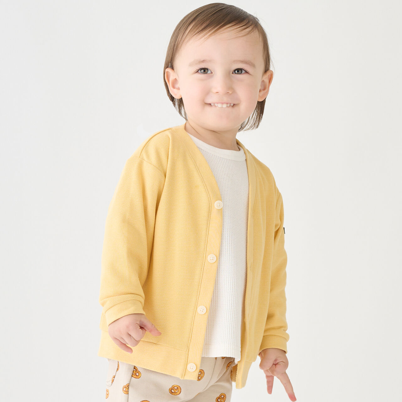 [Pollution-Resistant] Cut Cardigan,Yellow, large image number 0