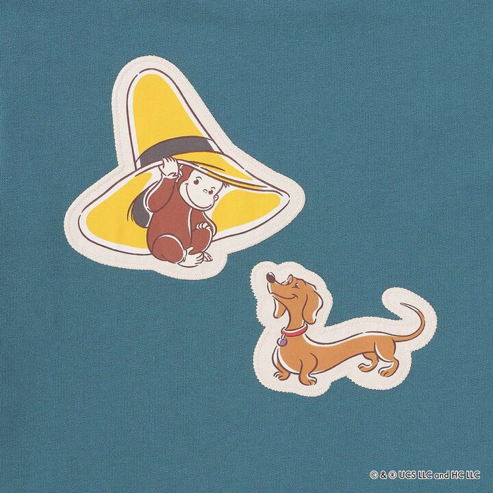 Curious George Layered Long-Sleeve Sweatshirt,Charcoal gray, medium image number 12