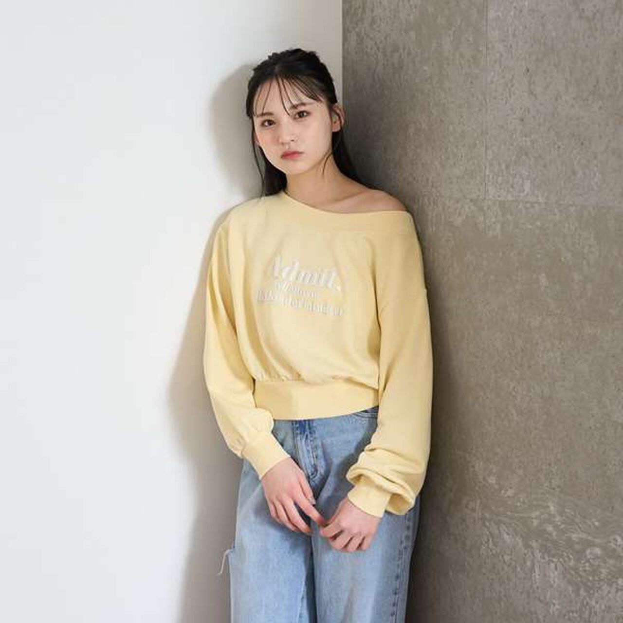 Off-Shoulder Pullover,Off white, large image number 3